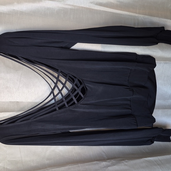 Frederick's of Hollywood black Long Sleeve Blouse - Picture 9 of 12